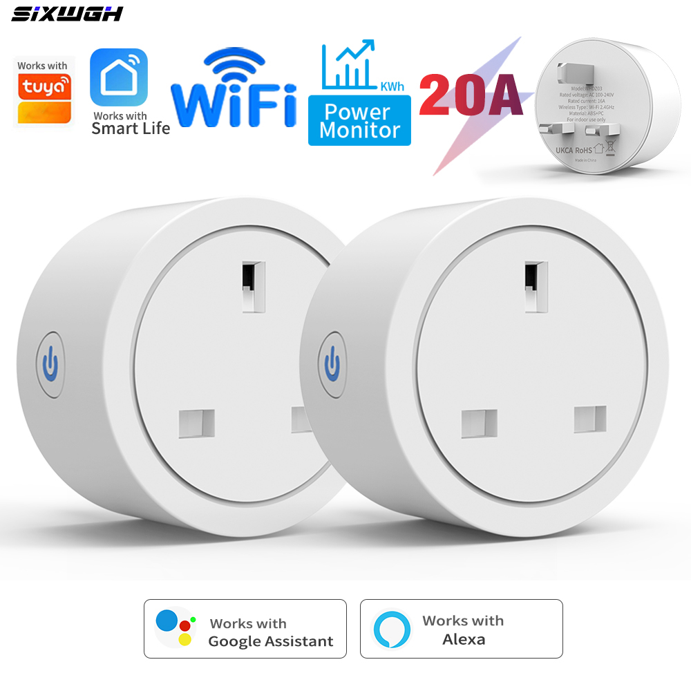 Smart Outdoor Plug - 20A Tuya WiFi Smart UK Plug