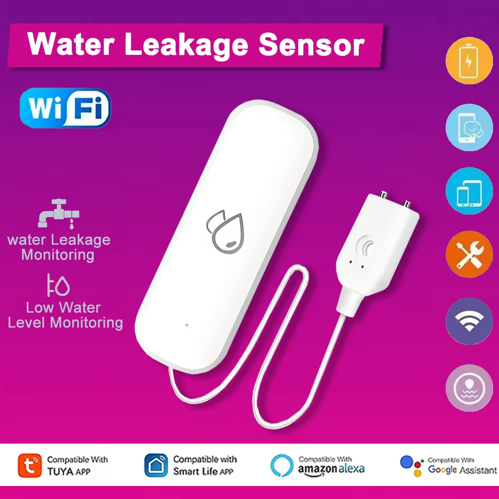 Smart Home Features - Tuya WiFi Water Leakage Alarm Sensor
