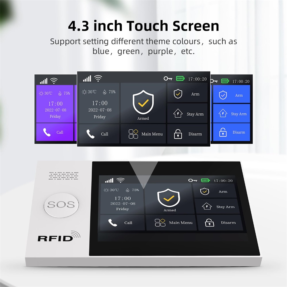 2.4G WIFI Smart GSM Alarm Syst - Smart Home Wiser 评论和价格
