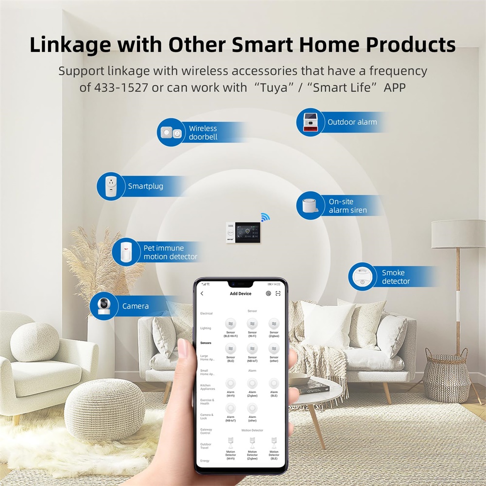 2.4G WIFI Smart GSM Alarm Syst - Smart Home Wiser 评论和价格