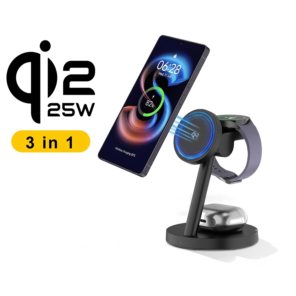 3in1 Qi2.2 25W Fast Wireless C - Smart Home Iot 评论和价格
