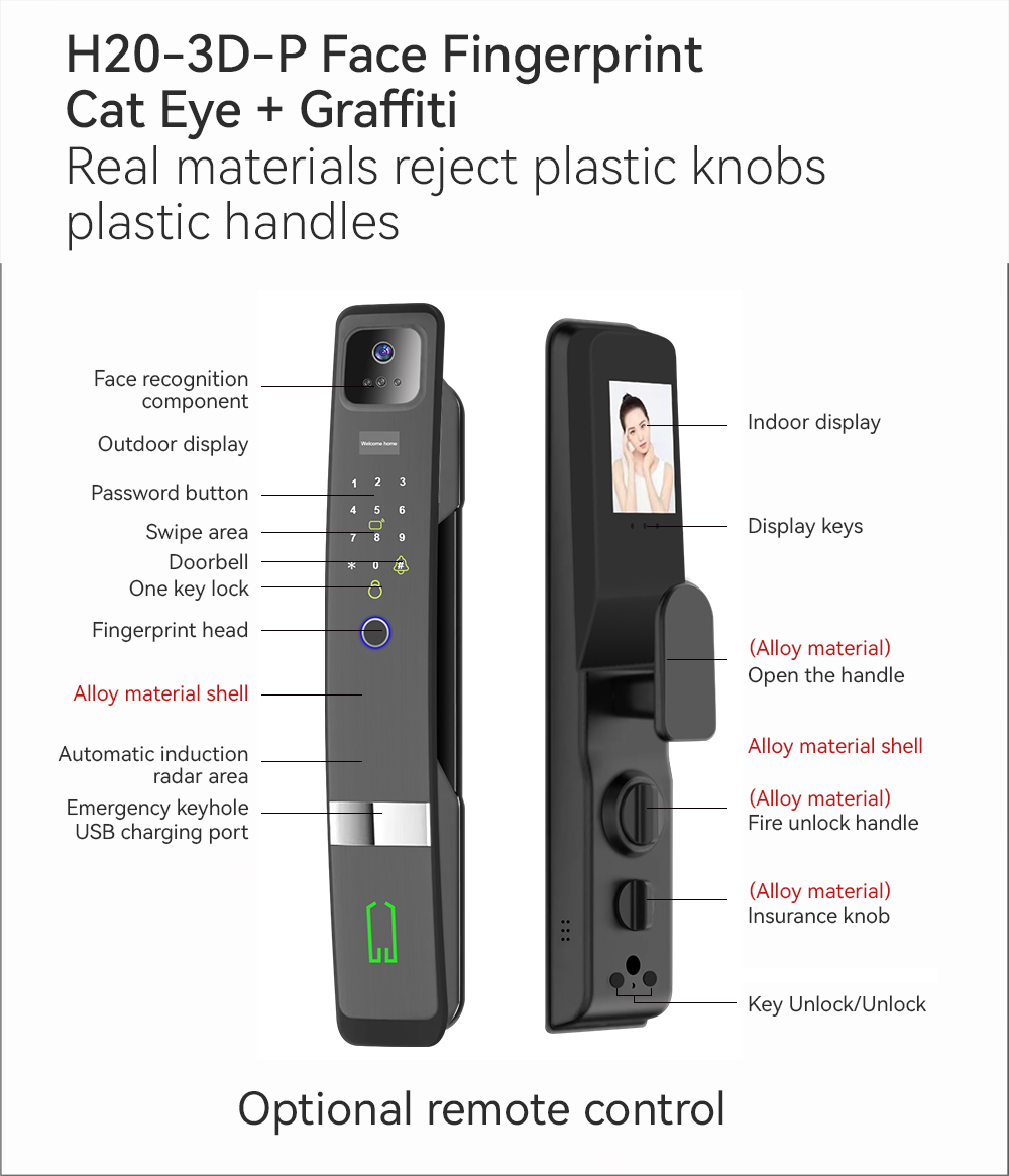 Tuya Wifi Fingerprint 3D Face  - Video Doorbell 评论和价格