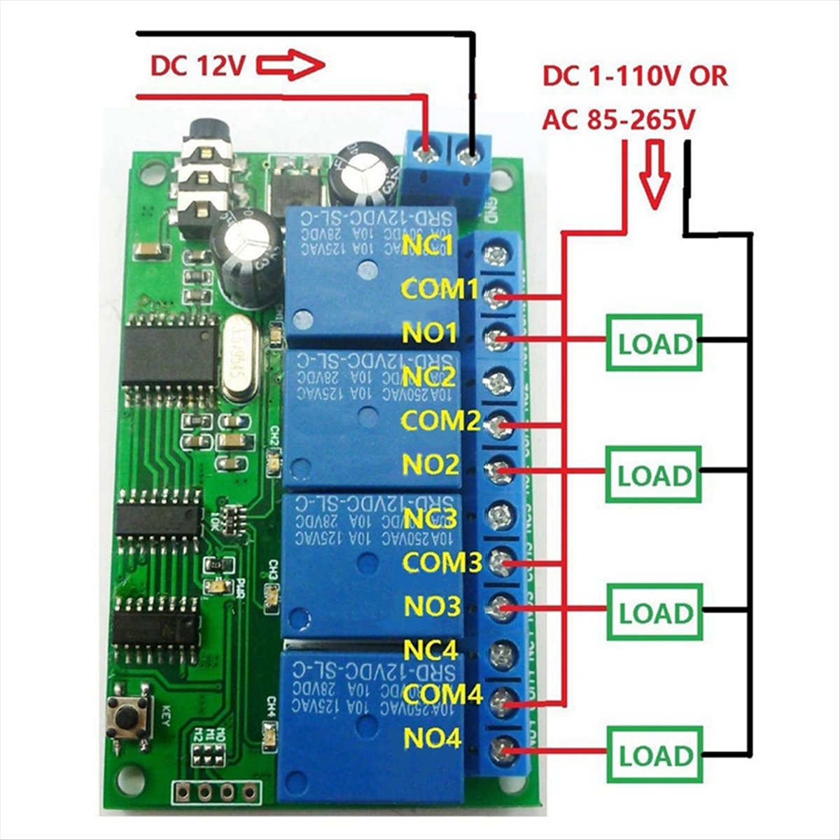 4 Channel Relay DTMF Tone Sign - Smart Home With Plc 评论和价格