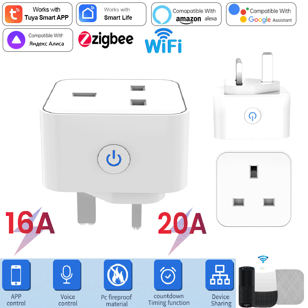 Tuya Smart Socket 16A/20A WiFi - Smart Home Wiser 评论和价格