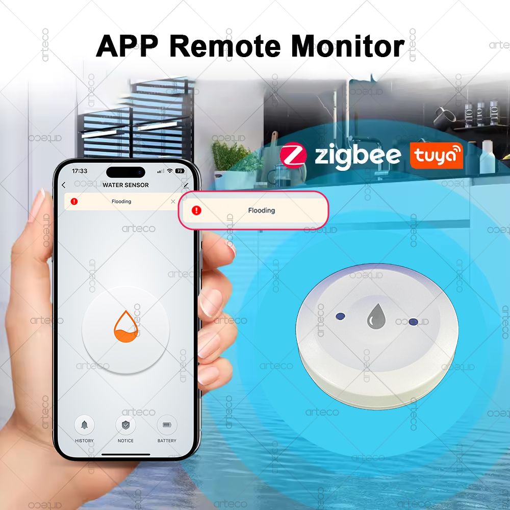 Tuya Smart Zigbee Water Sensor - Smart Home Features 评论和价格