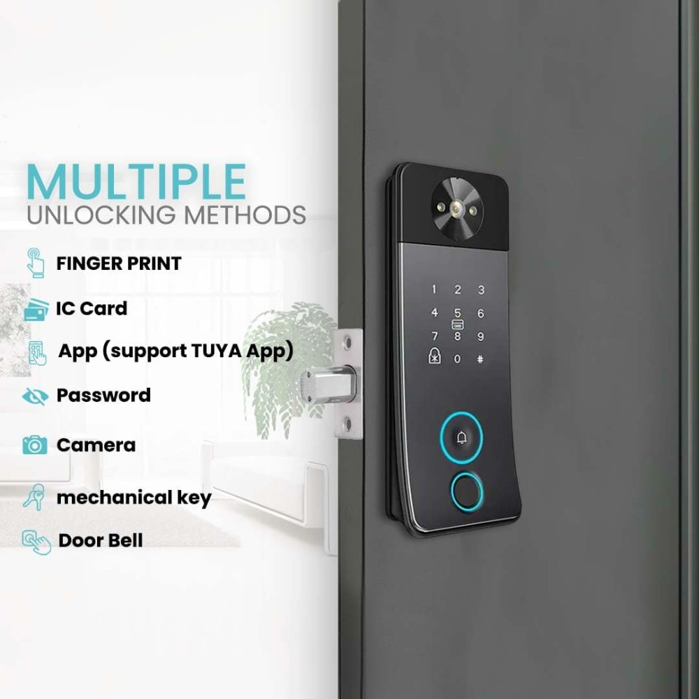 Smart Door Lock with Camera, D - Video Doorbell 评论和价格