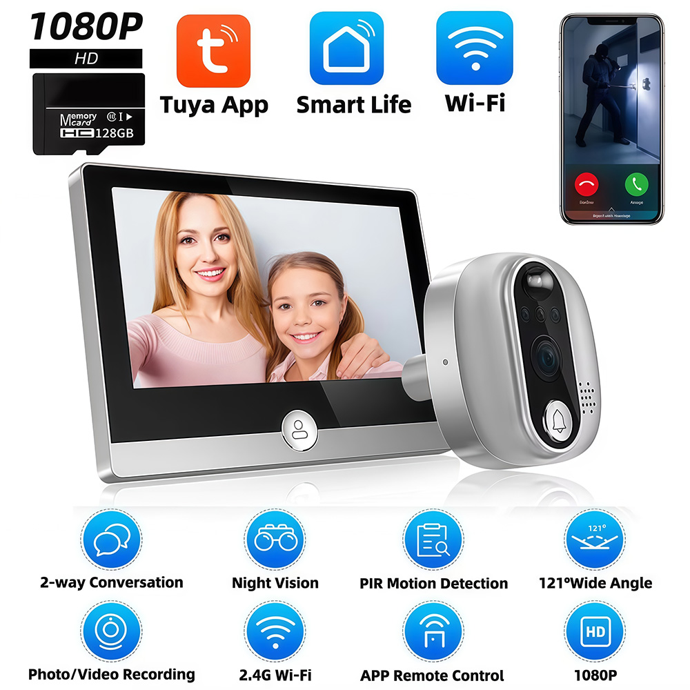 Tuya 1080P WiFi Door Bell Came - Smart Home Wiser 评论和价格