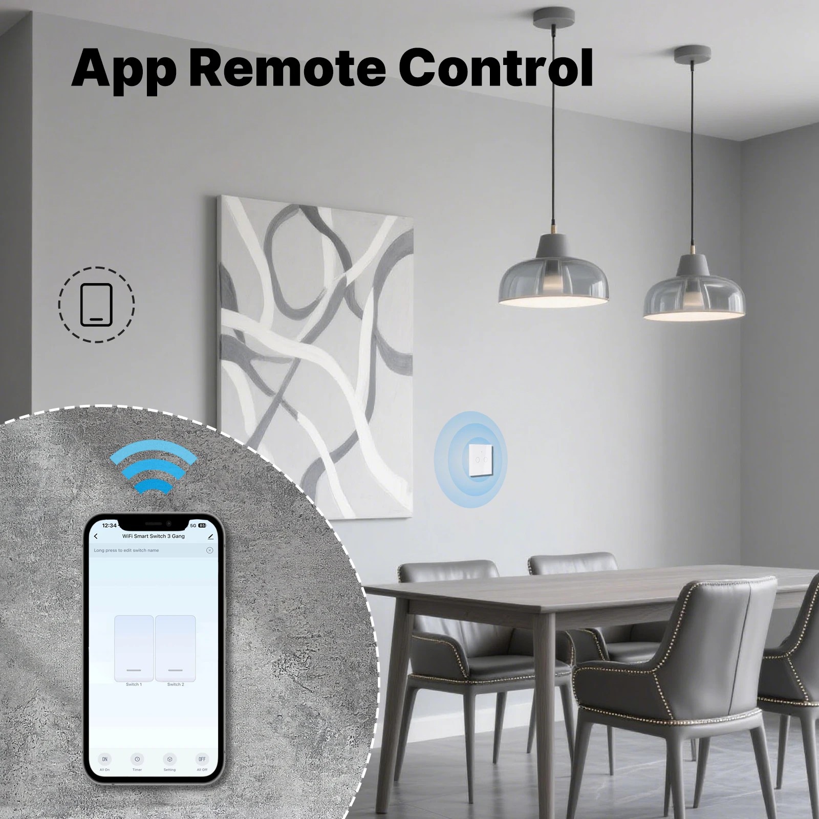 MOES WiFi+RF433 Smart Touch Sw - Smart Home Panel 评论和价格