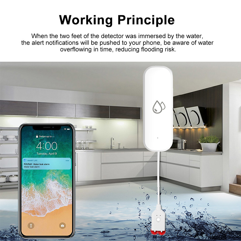 Tuya WiFi Water Leakage Alarm  - Smart Home Features 评论和价格