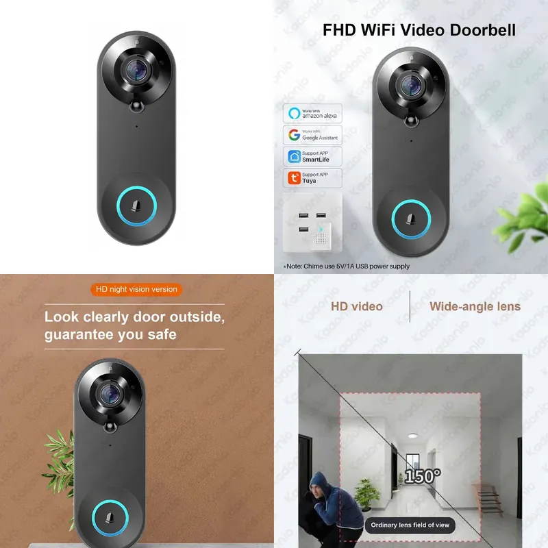 Kadonio 1080P WiFi Video Door  - Video Doorbell 评论和价格