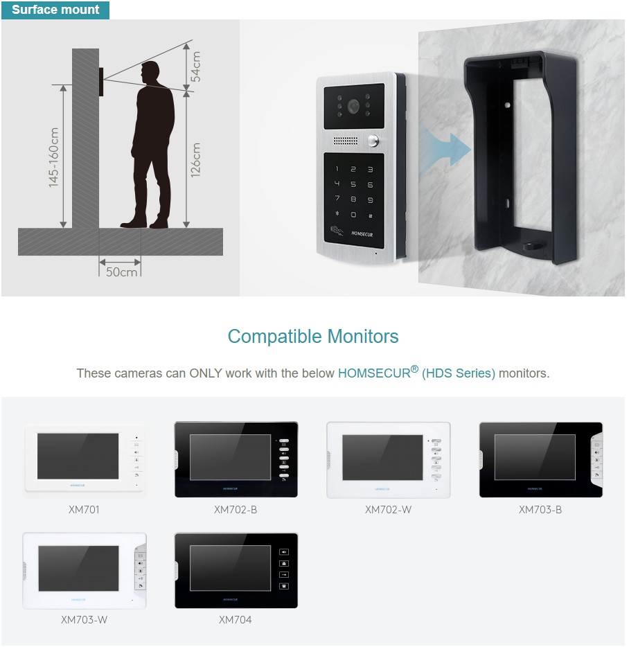 HOMSECUR XC004-S Outdoor Camer - Video Doorbell 评论和价格