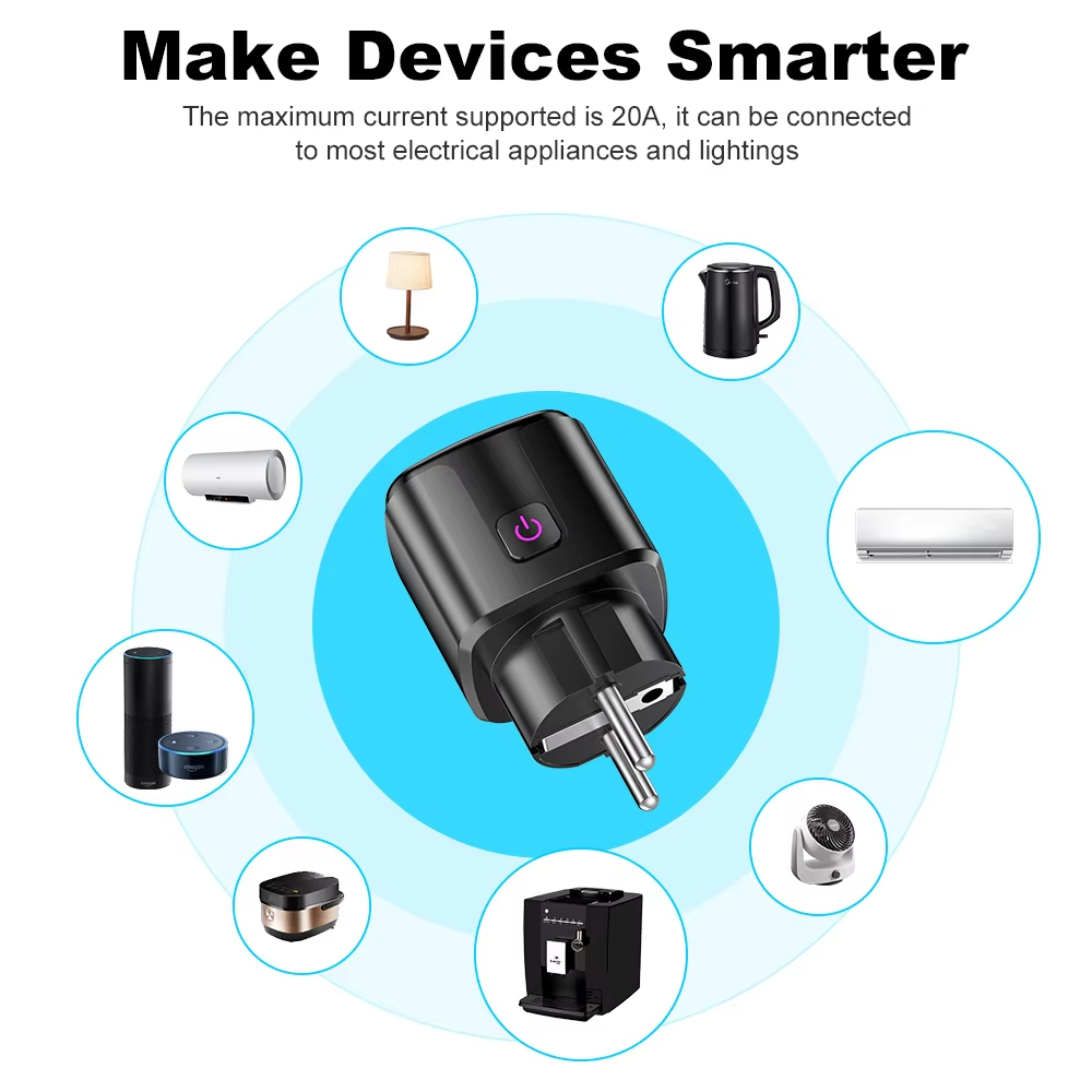20A AC100-240V Wifi Smart Plug - Smart Outdoor Plug 评论和价格