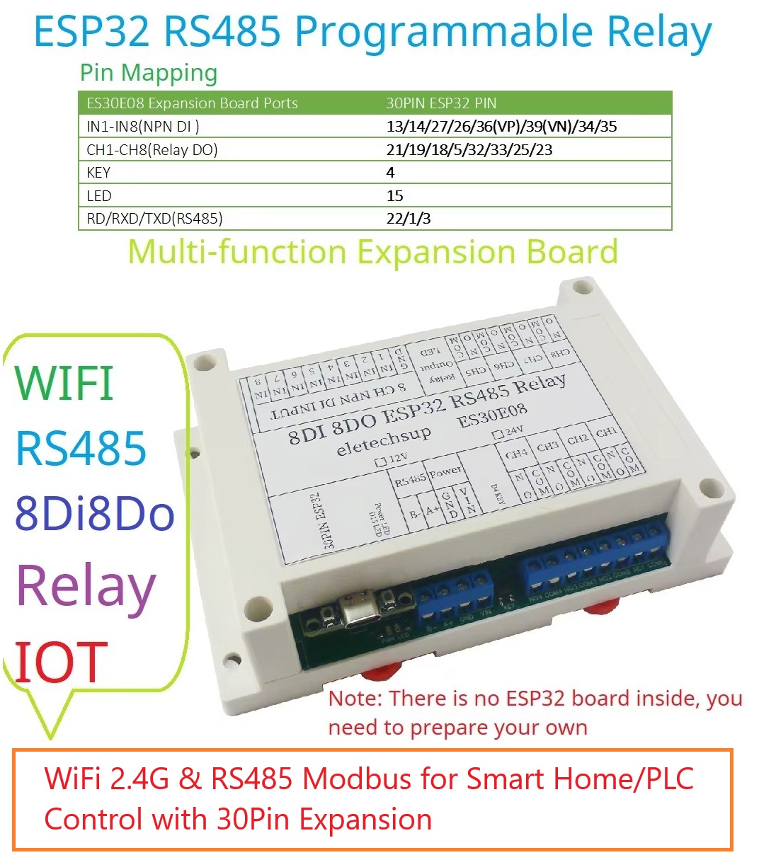 ESP32 8CH Programmable Relay M - Smart Home With Plc 评论和价格