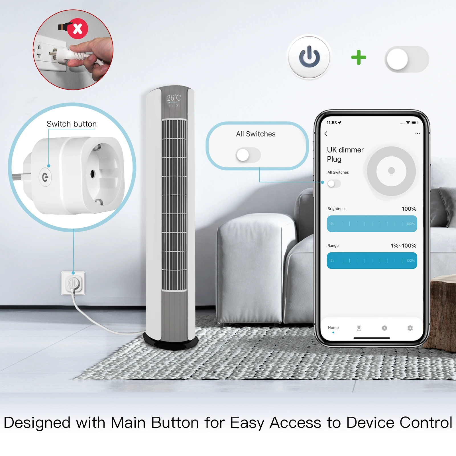MOES Tuya WiFi Smart Plug Dimm - Smart Outdoor Plug 评论和价格