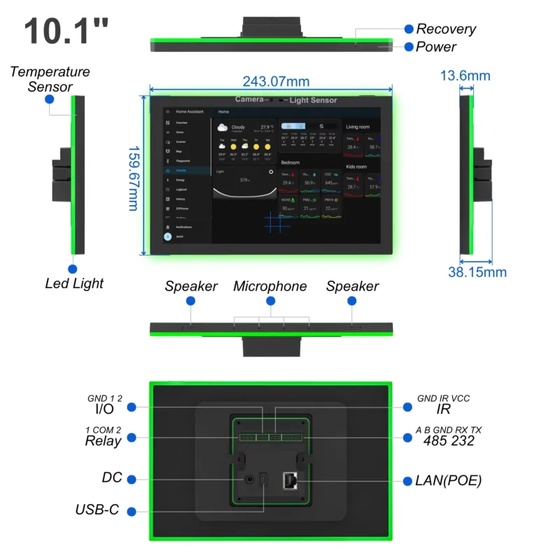 Home Assistant 10.1 Inch Andro - Smart Home Panel 评论和价格