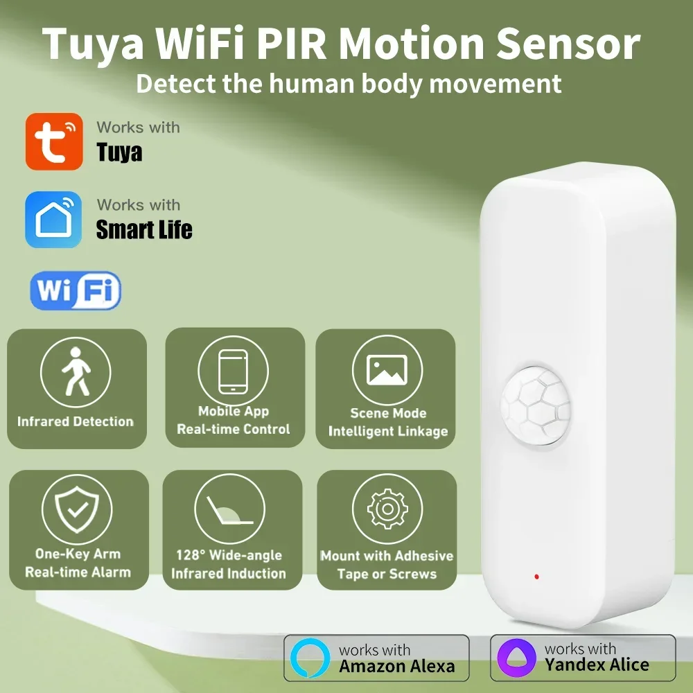 Tuya WiFI Motion Sensor PIR Sm - Smart Home Wiser 评论和价格